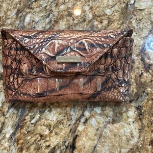 Brahmin Tan Crocodile Embossed Glasses Case